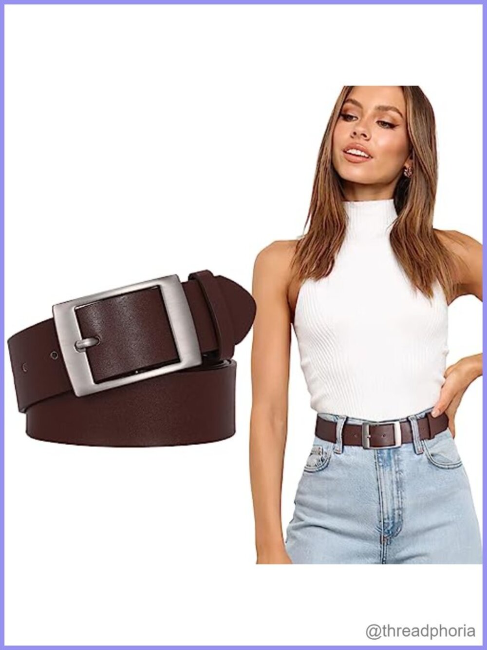 Faux Leather Wide Waist Belt with Pin Buckle 1.5" Width
